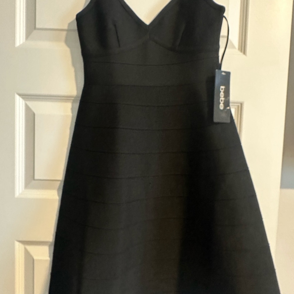 Bebe Black Strappy Mini Dress - Picture 3 of 5